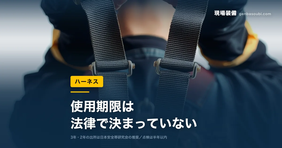 ハーネス｜使用期限は、法律で決まっていない